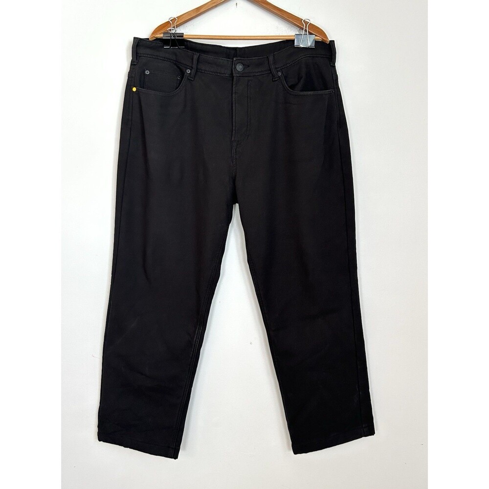 CAT Caterpillar Fleece Lined Work Pants Insulated Black Straight 40x30 Utility